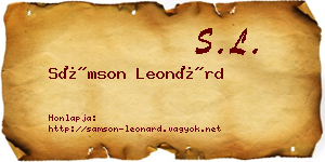 Sámson Leonárd névjegykártya