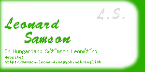 leonard samson business card